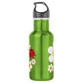Ladybug meisjes noemen rode gele drinken fles (Achterkant)