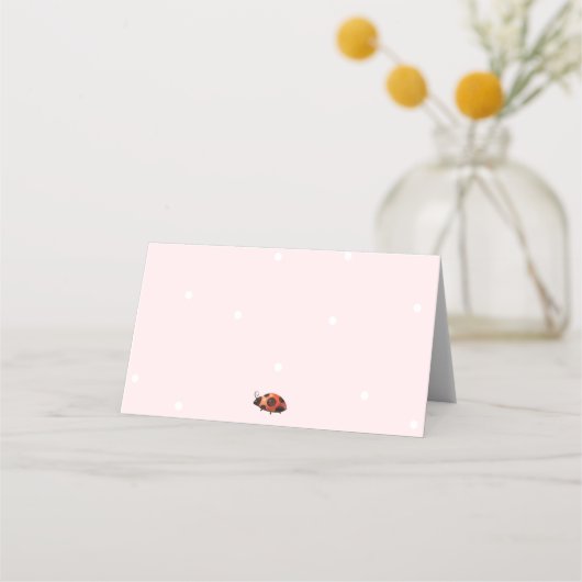 Ladybug Menu Tent Kaarten & Plaats Kaarten (Achterkant)