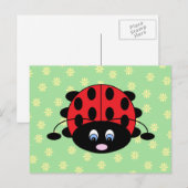 Ladybug met Briefkaart Flowers (Voorkant / Achterkant)
