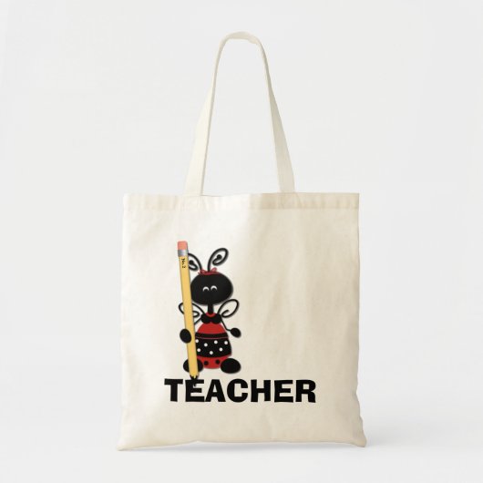 Ladybug met de Canvas tas van de docent potlood (Voorkant)