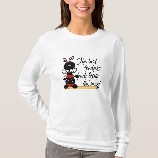 Ladybug met de T-Shirt van de Potlood Teacher (Voorkant)