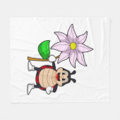 Ladybug met Flower.PNG Fleece Deken (Voorkant (Horizontaal))