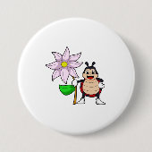 Ladybug met Flower.PNG Ronde Button 7,6 Cm (Voorkant)