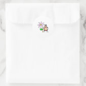 Ladybug met Flower.PNG Ronde Sticker (Tas)