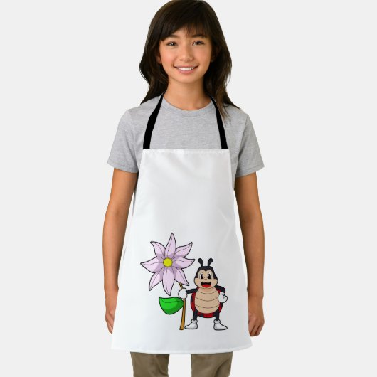 Ladybug met Flower.PNG Schort (Insitu)