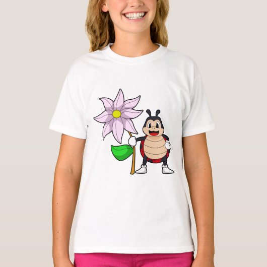 Ladybug met Flower.PNG T-shirt (Voorkant)