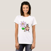 Ladybug met Flower.PNG T-shirt (Voorkant volledig)