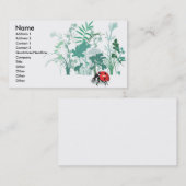 Ladybug met Greenery Visitekaartjes (Voorkant / Achterkant)