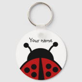 Ladybug met jouw naam sleutelhanger (Voorkant)