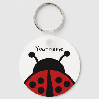 Ladybug met jouw naam sleutelhanger