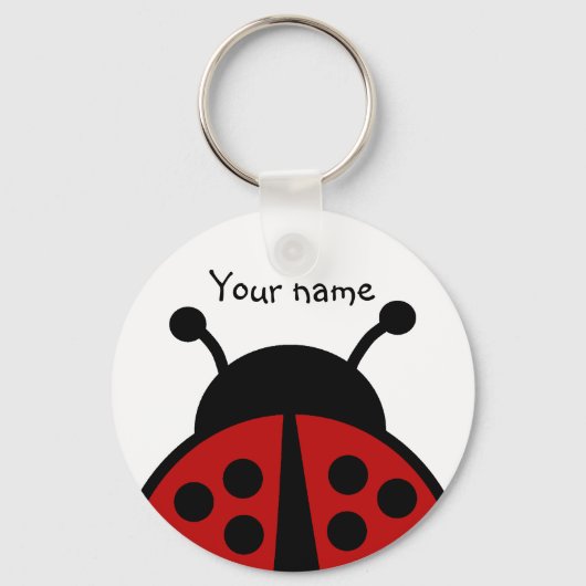 Ladybug met jouw naam sleutelhanger (Voorkant)