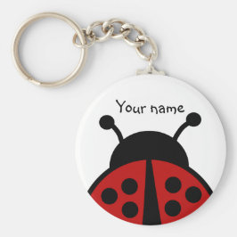 Ladybug met jouw naam sleutelhanger