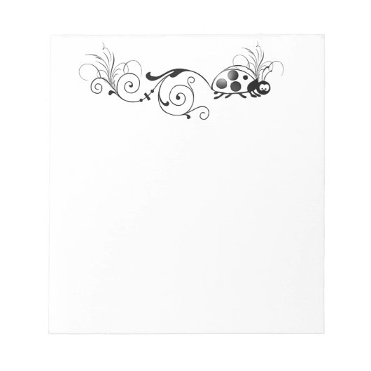 Ladybug met leuke staart notitieblok (Voorkant)