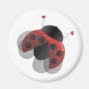 Ladybug met operationele Wings Magneet