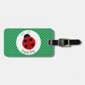 Ladybug met Polka Dots Design Bagagelabel (Voorkant horizontaal)
