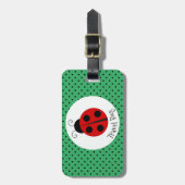 Ladybug met Polka Dots Design Bagagelabel (Voorkant verticaal)
