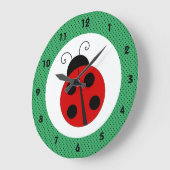 Ladybug met Polka Dots Design Large Clock Grote Klok (Hoek)