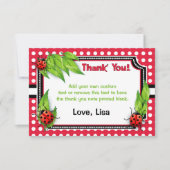 Ladybug met Polka Dots | Hartelijk dank Bedankkaart (Voorkant)