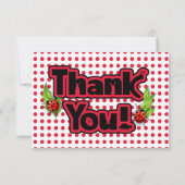 Ladybug met Polka Dots | Hartelijk dank Bedankkaart (Achterkant)