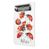 Ladybug met rode en zwarte Waterverf Mini Klembord (Angled2)