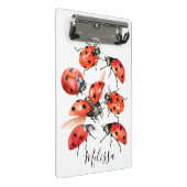 Ladybug met rode en zwarte Waterverf Mini Klembord (Schuin)