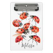 Ladybug met rode en zwarte Waterverf Mini Klembord (Voorkant)