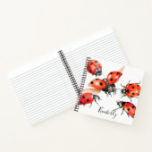 Ladybug met rode en zwarte Waterverf Notitieboek (Binnen)