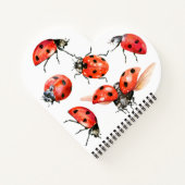 Ladybug met rode en zwarte Waterverf Notitieboek (Achterkant)