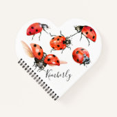 Ladybug met rode en zwarte Waterverf Notitieboek (Voorkant)