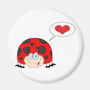 Ladybug met spraakbelletje magneet