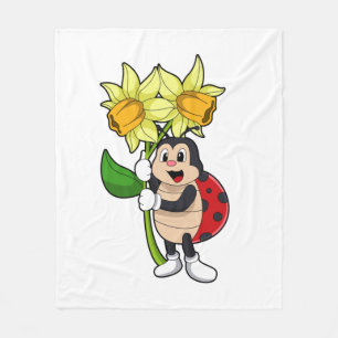 Ladybug met ventilator fleece deken