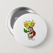 Ladybug met ventilator ronde button 7,6 cm (Voorkant /achterkant)