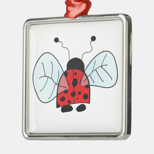 Ladybug Metalen Ornament (Links)