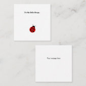 Ladybug Mini Hartelijk dank voor de platte briefka Notitiekaartje (Voorkant / Achterkant)