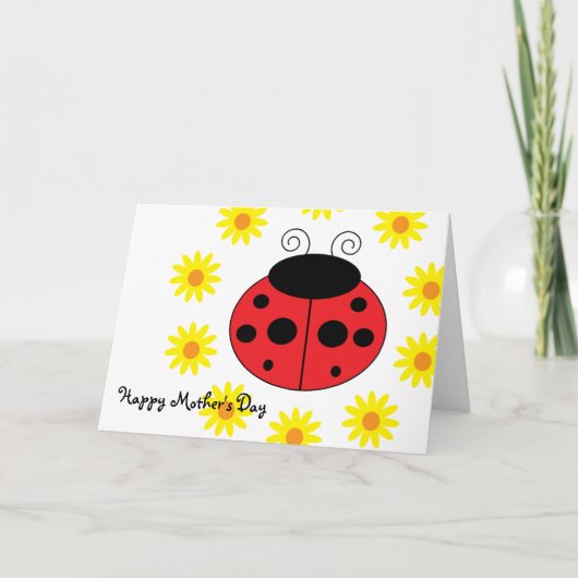 Ladybug-Moederdag Kaart (Voorkant)