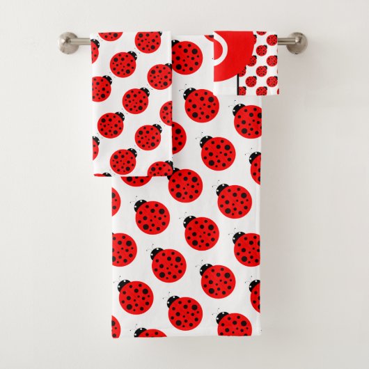 Ladybug Monogram Bad Handdoek (Insitu)
