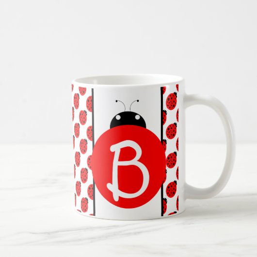 Ladybug Monogram Koffiemok (Rechts)