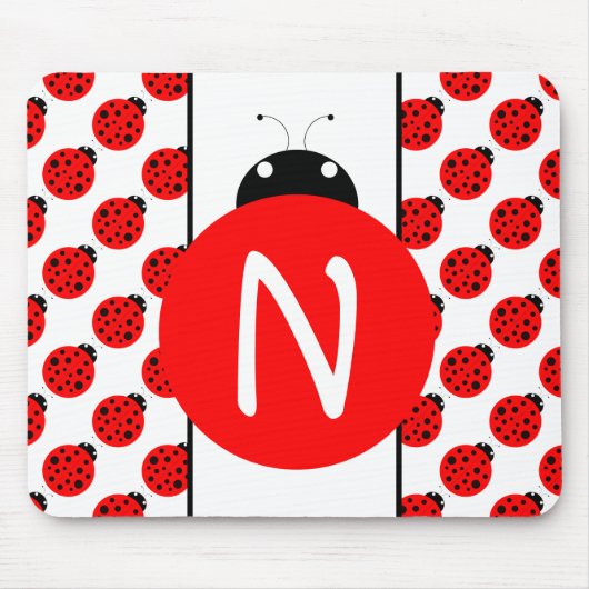 Ladybug Monogram Muismat (Voorkant)