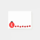 Ladybug Monogram Post-it® Notes (Voorkant)