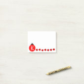 Ladybug Monogram Post-it® Notes (Op bureau)