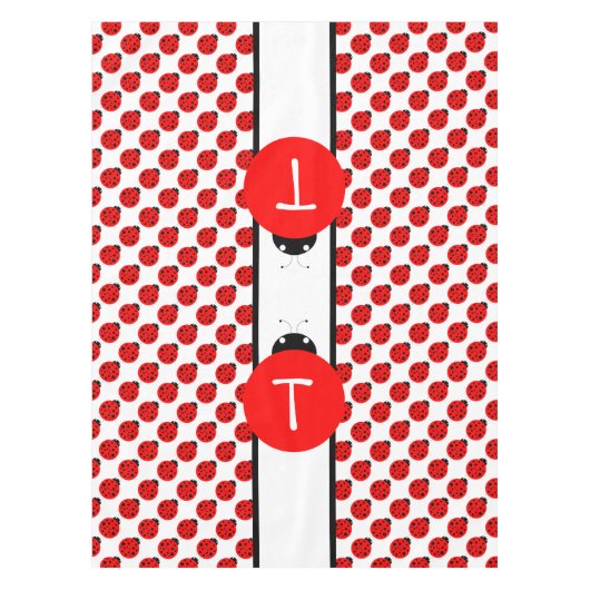 Ladybug Monogram Tafelkleed (Voorkant)