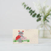 Ladybug Monogram Visitekaartje (Staand voorkant)
