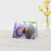 LadyBug Notecard Kaart (Gele Bloem)
