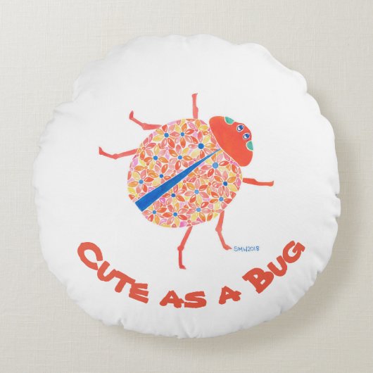 Ladybug Nursery Pillow Rond Kussen (Voorkant)