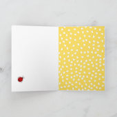Ladybug oekraïense verjaardagskaart kaart (Binnen)