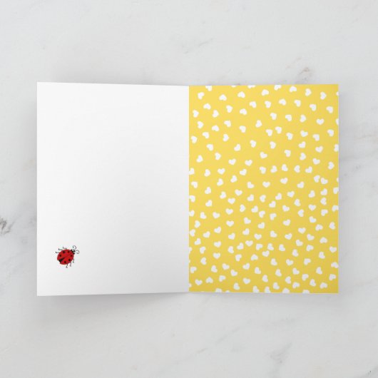 Ladybug oekraïense verjaardagskaart kaart (Binnen)