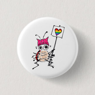 Ladybug-ondersteuning voor tolerantie en liefdeskn ronde button 3,2 cm