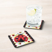 Ladybug-Onderzetter met kurk achterzijde Drankjes Onderzetter (Rechterzijde)