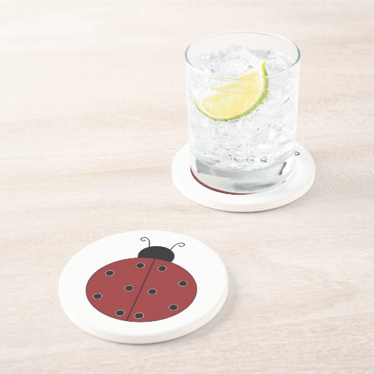 Ladybug-Onderzetters Zandsteen Onderzetter (Zijkant)