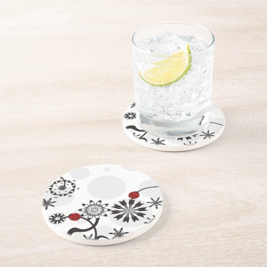 Ladybug-Onderzetters Zandsteen Onderzetter (Zijkant)